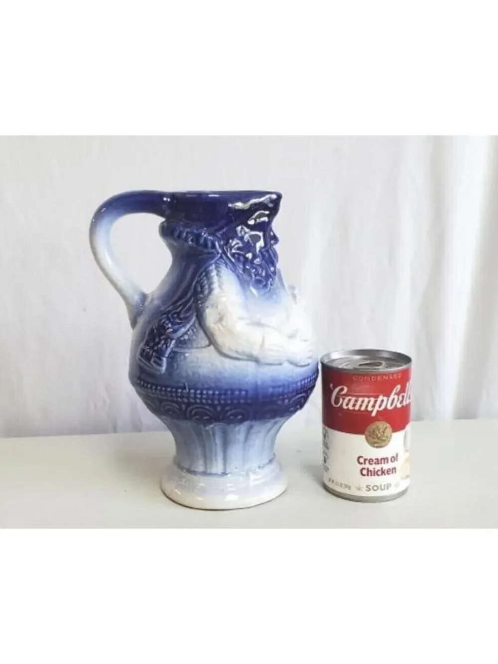 German Vintage Santa Claus Stoneware Pitcher Early 20th Century
